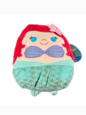 Squishmallows Disney Princess Ariel, Little Mermaid, Plush Toy KellyToys, 8 inch